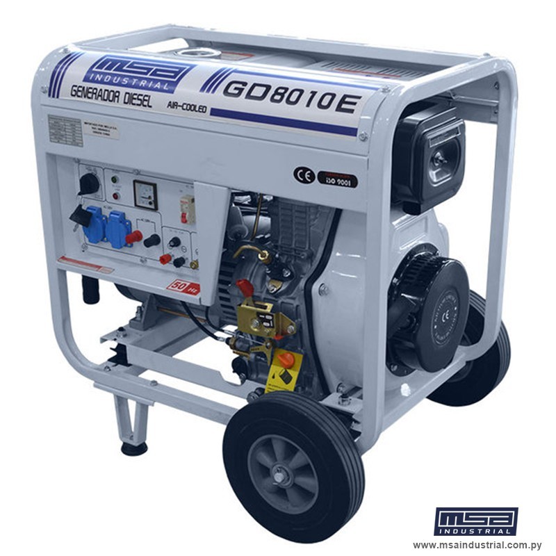 Generador Diésel Monofásico, 110 - 220V~50/60Hz, Motor Diesel de 9.0 HP  TOTAL, (6 meses)