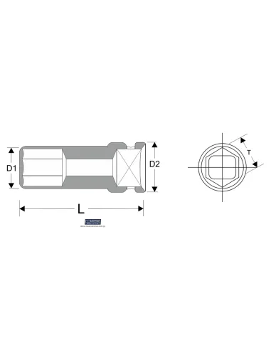 TUBO DE IMPACTO 1" 33MM LARGO