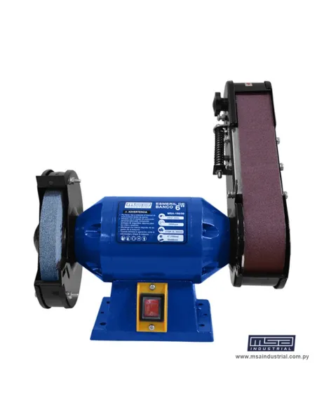 MOTOESMERIL 6"MONOF. 1/2HP 375W C/LIJADORA